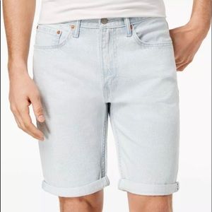 Mens levis 502 jeans shorts light blue